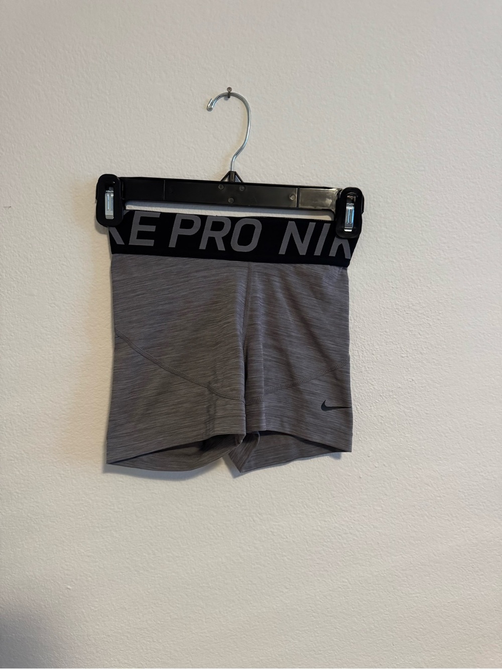 Nike Pro Gray Workout spandex with Black Waistband